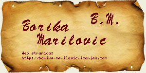 Borika Marilović vizit kartica